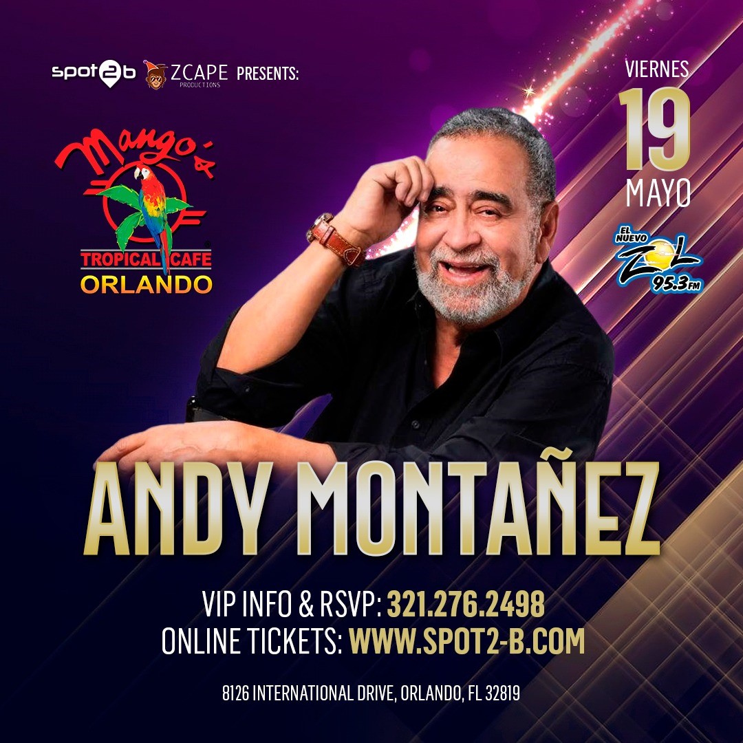 Andy Montanez en Mangos Orlando Tickets Orlando Mango's Tropical
