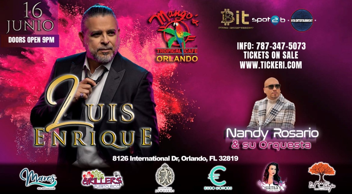 Luis Enrique en Mangos Orlando Tickets Orlando Mango's Tropical