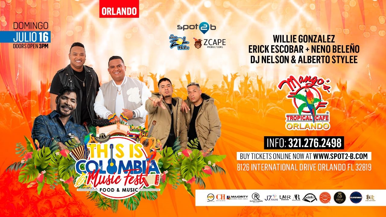 THIS IS COLOMBIA MUSIC FEST ORLANDO Tickets | Orlando | Mango's