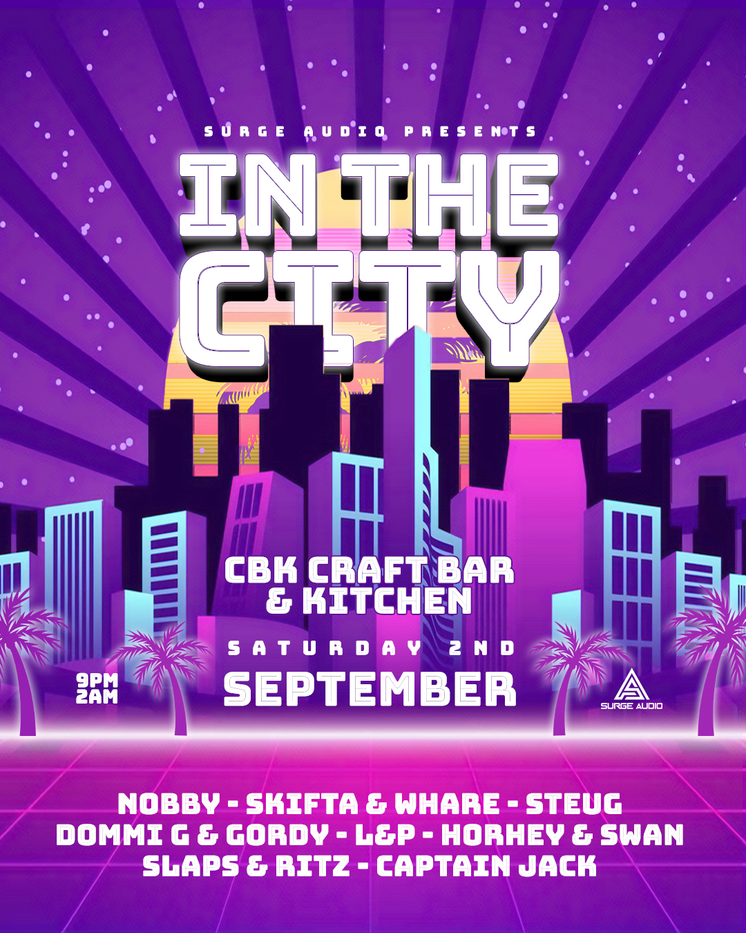 surge-audio-presents-in-the-city-tickets-tauranga-cbk-craft-bar