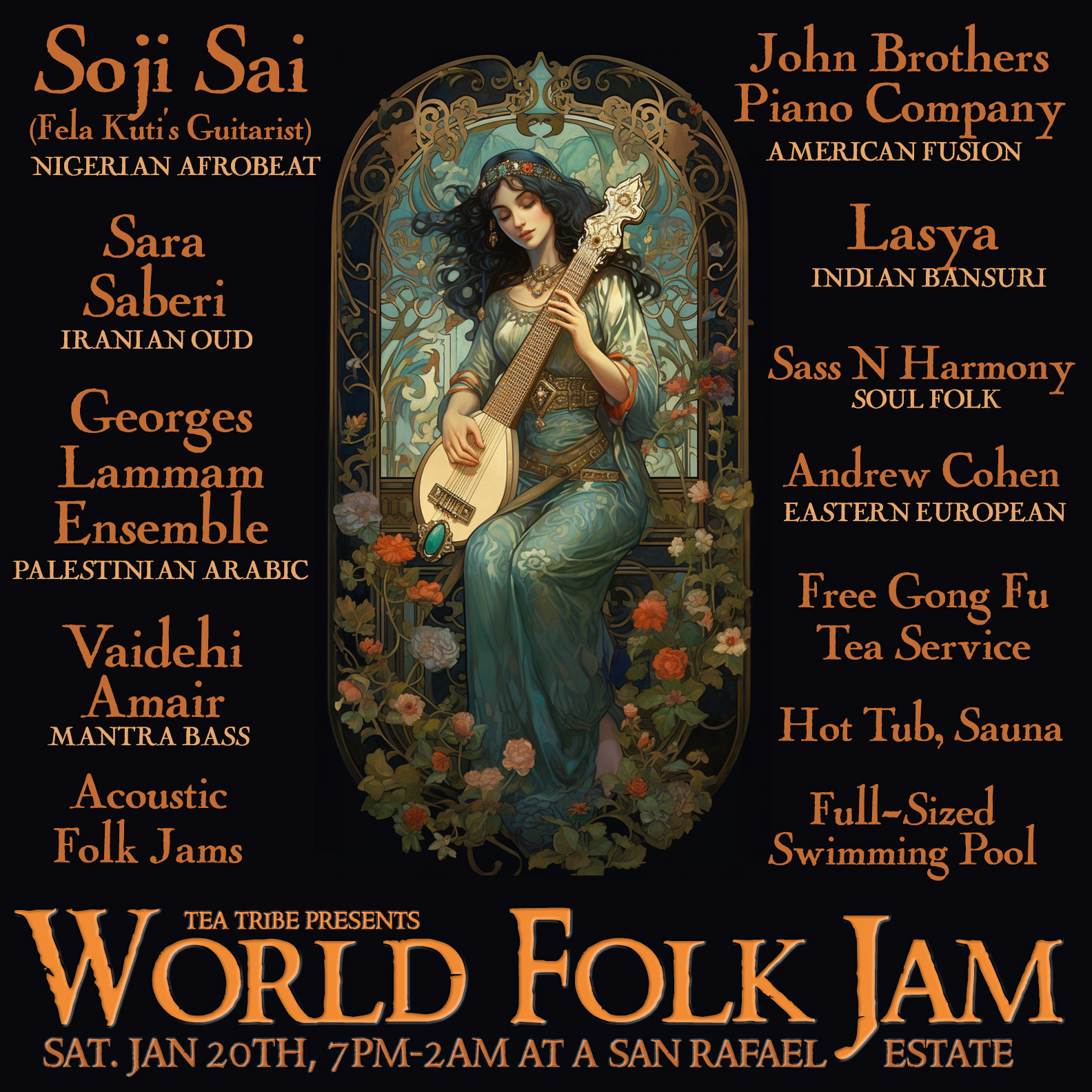 Secret World Folk Jam at San Rafael Estate Tickets San Rafael San