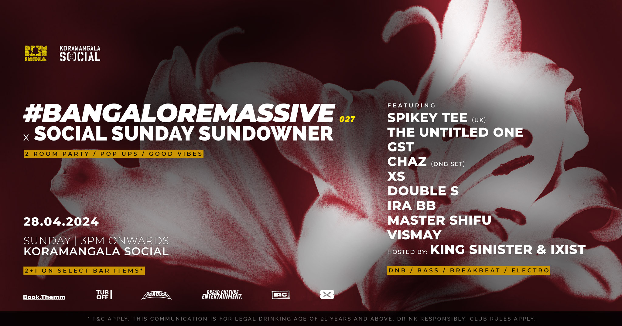 Drum and Bass India x Social presents BangaloreMassive 027 Tickets