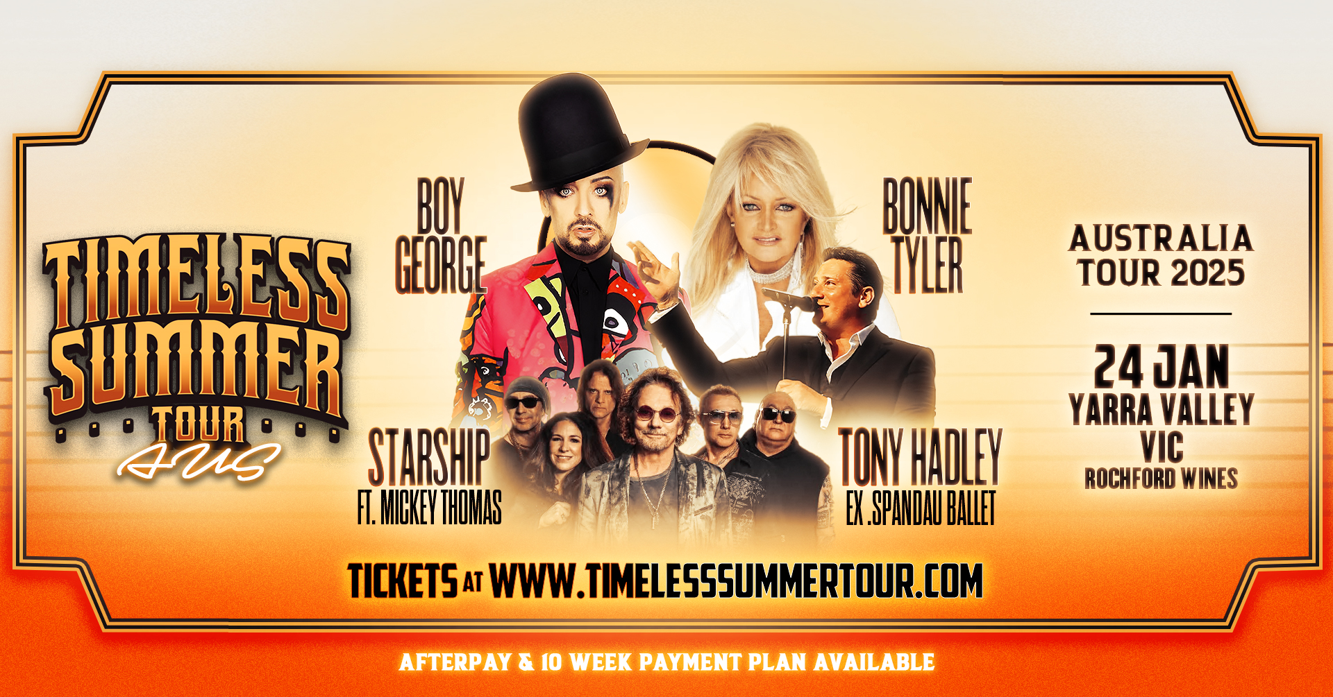 Timeless Summer Tour Yarra Valley Tickets Coldstream Rochford Wines Yarra Valley The