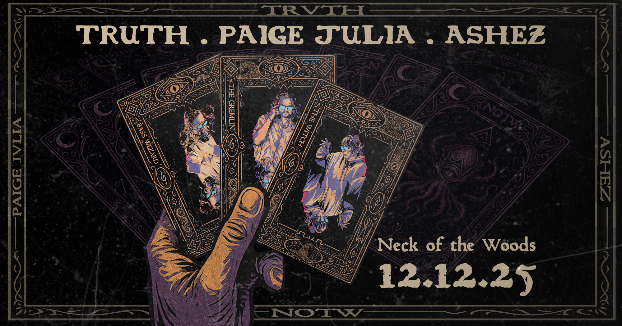 Truth, Paige Julia and Ashez's Tickets Auckland Neck Of The Woods