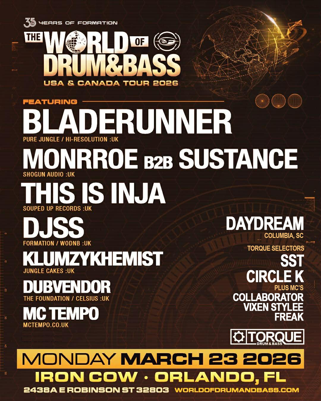 World of Drum & Bass ORL 26's Tickets | Orlando | IRON COW
