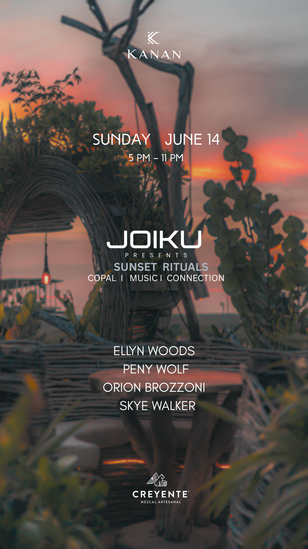 JOIKU ROOFTOP EXPERIENCE , SUNDAY JUNE 14 @ Kanan Tulum