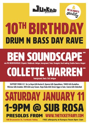 Junkyard Sessions 10th Bday: Ben Soundscape, Collette Warren (UK)