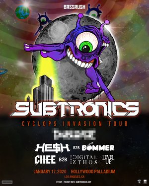 Subtronics 'Clyclops Invasion Tour' - Los Angeles, CA - 01/17 photo