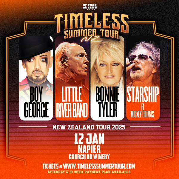 Timeless Summer Tour Napier Tickets Napier Church Road Winery