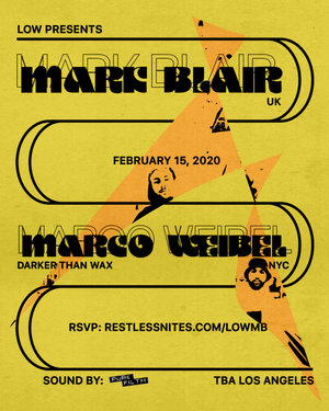 Low: Mark Blair [LA Debut], Marco Weibel [DTW]