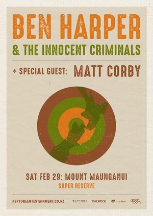 Ben Harper & Matt Corby - Mt Maunganui photo