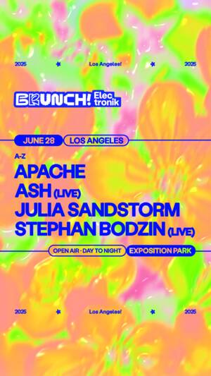 Brunch!Electronik W/ Stephan Bodzin, Ash, Apache, Julia Sandstorm
