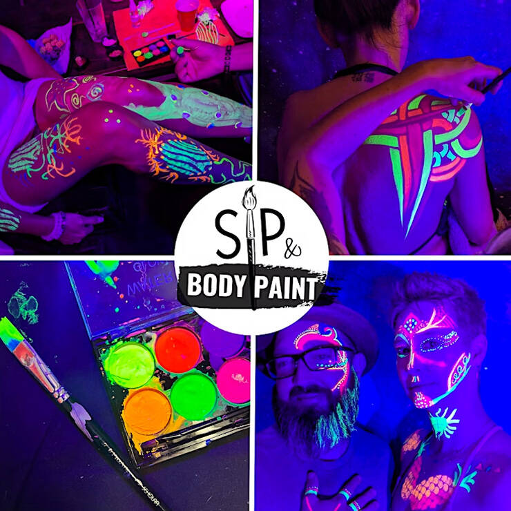 Sip & Body Paint - UV Glow (for Friends & Couples)