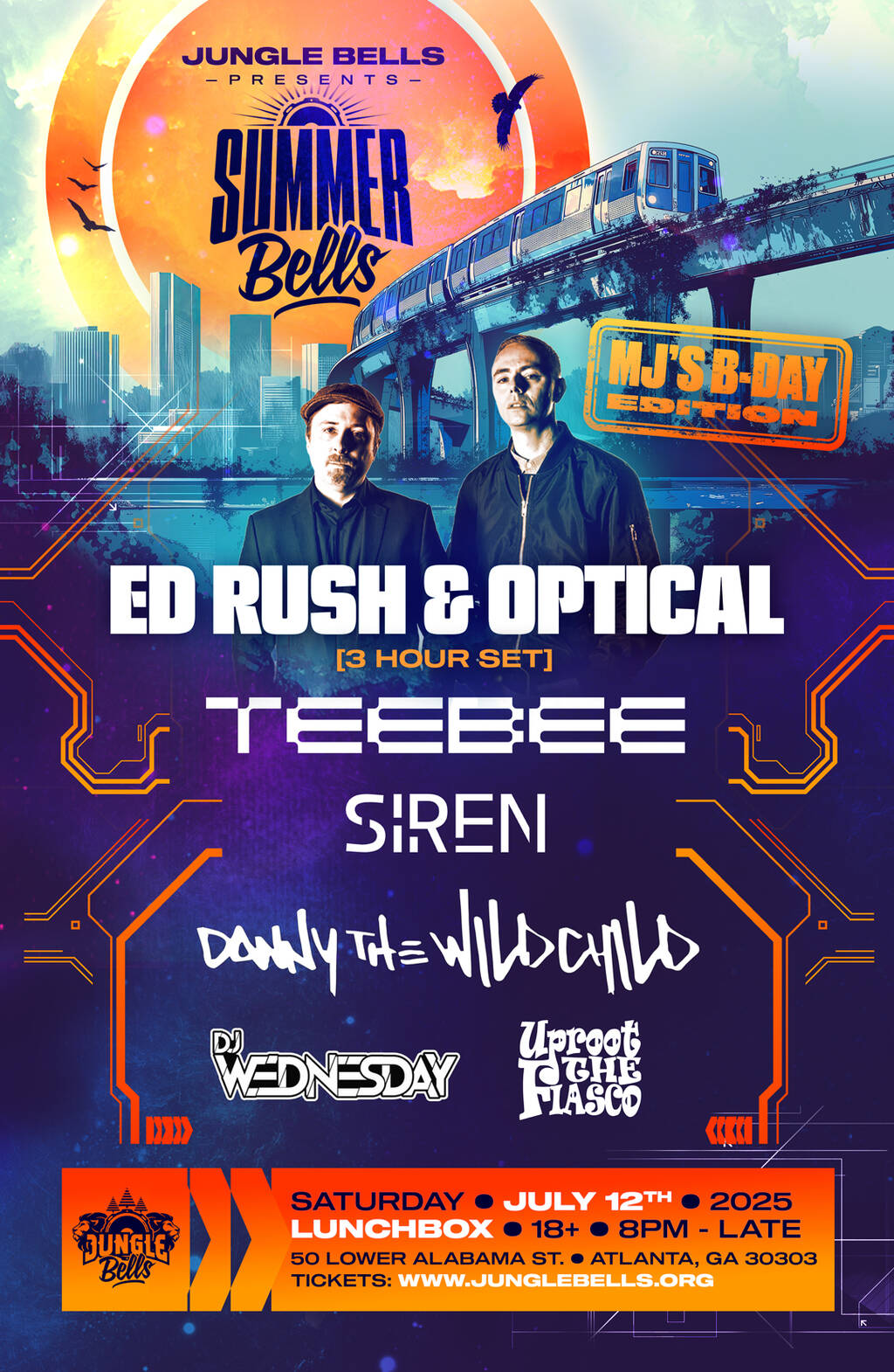 Jungle Bells presents: SUMMER BELLS w/ Ed Rush & Optical