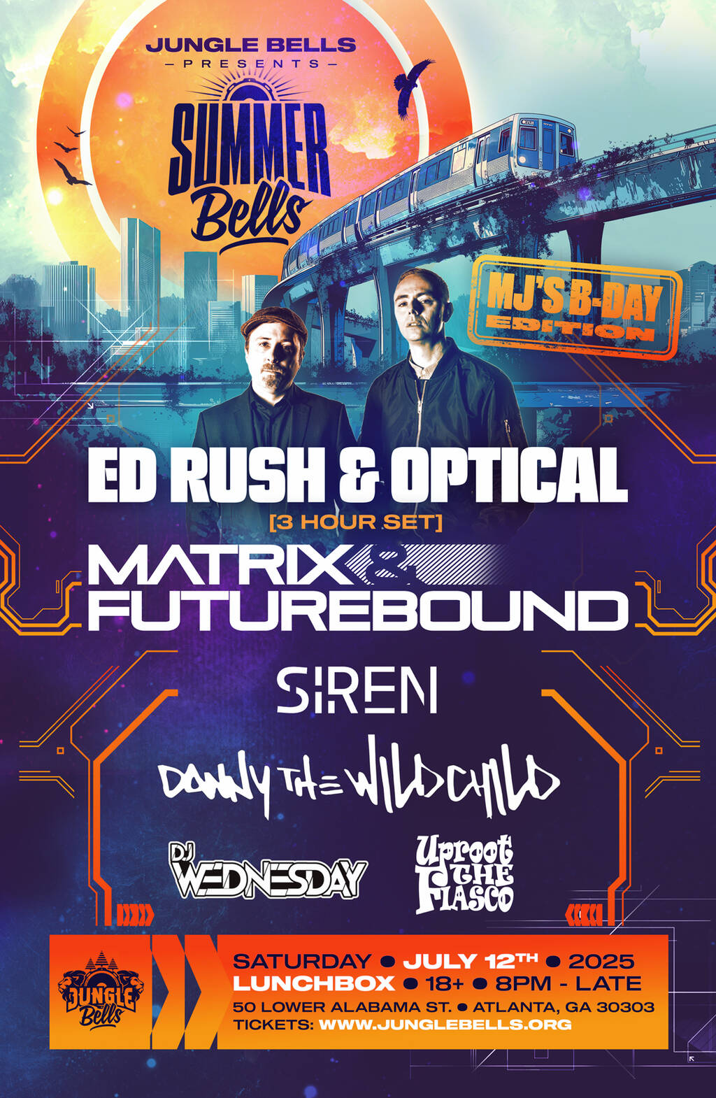 SUMMER BELLS 2 w/ Ed Rush & Optical, Matrix & Futurebound + more!