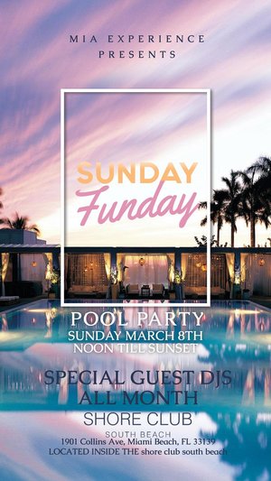 Shore Club Miami Pool Party 3/29