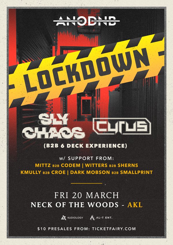 A Night of Drum & Bass Lockdown Tickets Auckland Neck Of The