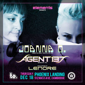 elements w/ Joanna O (Turnstyle | 2Tuff) & Agent 137 (Driven AM) - Event in Cambridge
