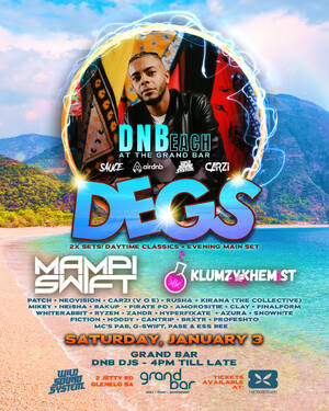 DNBEACH feat DEGS(UK) [Hospital]. 2x Sets. The Grand Bar, Glenelg