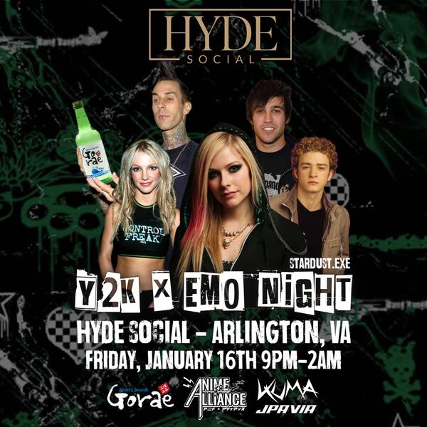 Y2K x Emo Night's Tickets | Arlington | Hyde Social - Ticket Fairy