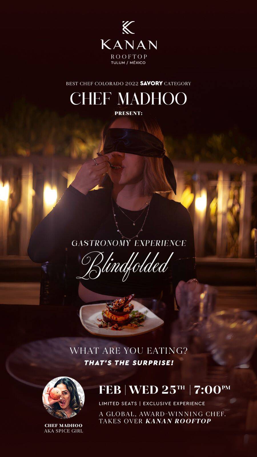 Gastronomy experience blindfolded by Chef Madhoo
