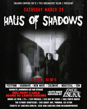 Haus Of Shadows Goth Night