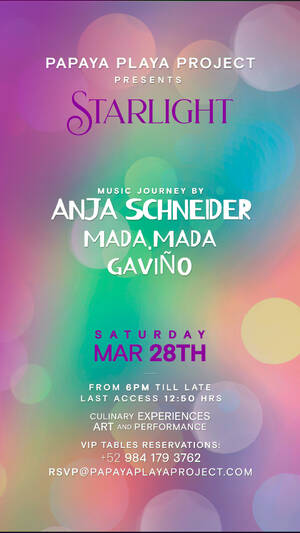 PPP Presents &bull;&bull; STARLIGHT &bull;&bull; Music By @ANJA SCHNEJDER
