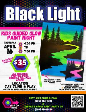 Black Light Pizza Paint & Play