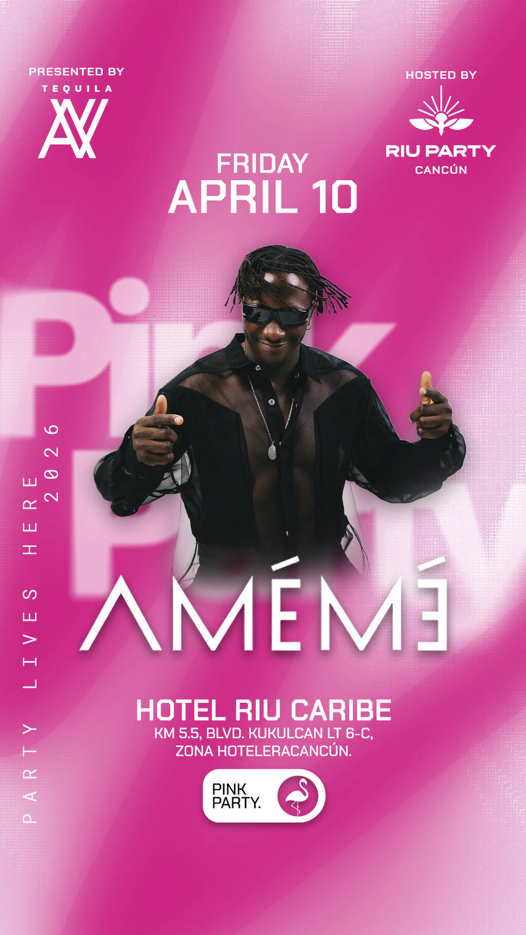 AMEME - BY TEQUILA AV @RIU PARTY CANC&Uacute;N