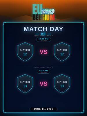 Play Off Day 1: EU T20 BELGIUM