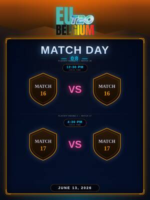 Play Off Day 3: EU T20 BELGIUM