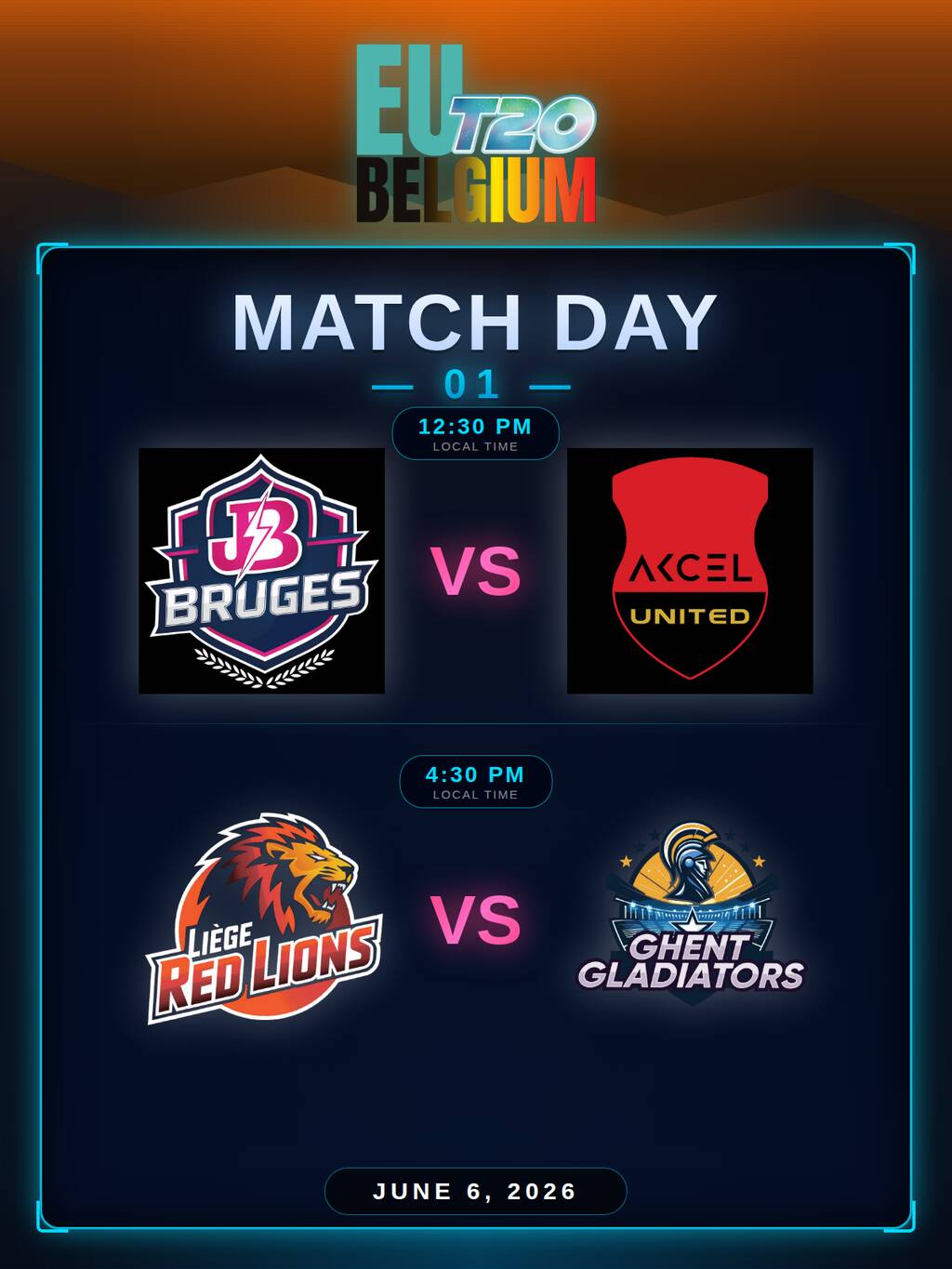 Day 1: EU T20 BELGIUM