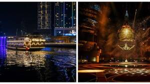 Luxury Dubai Canal Cruise with House Beverages + La Perle SILVER Pass with Shared Transfers