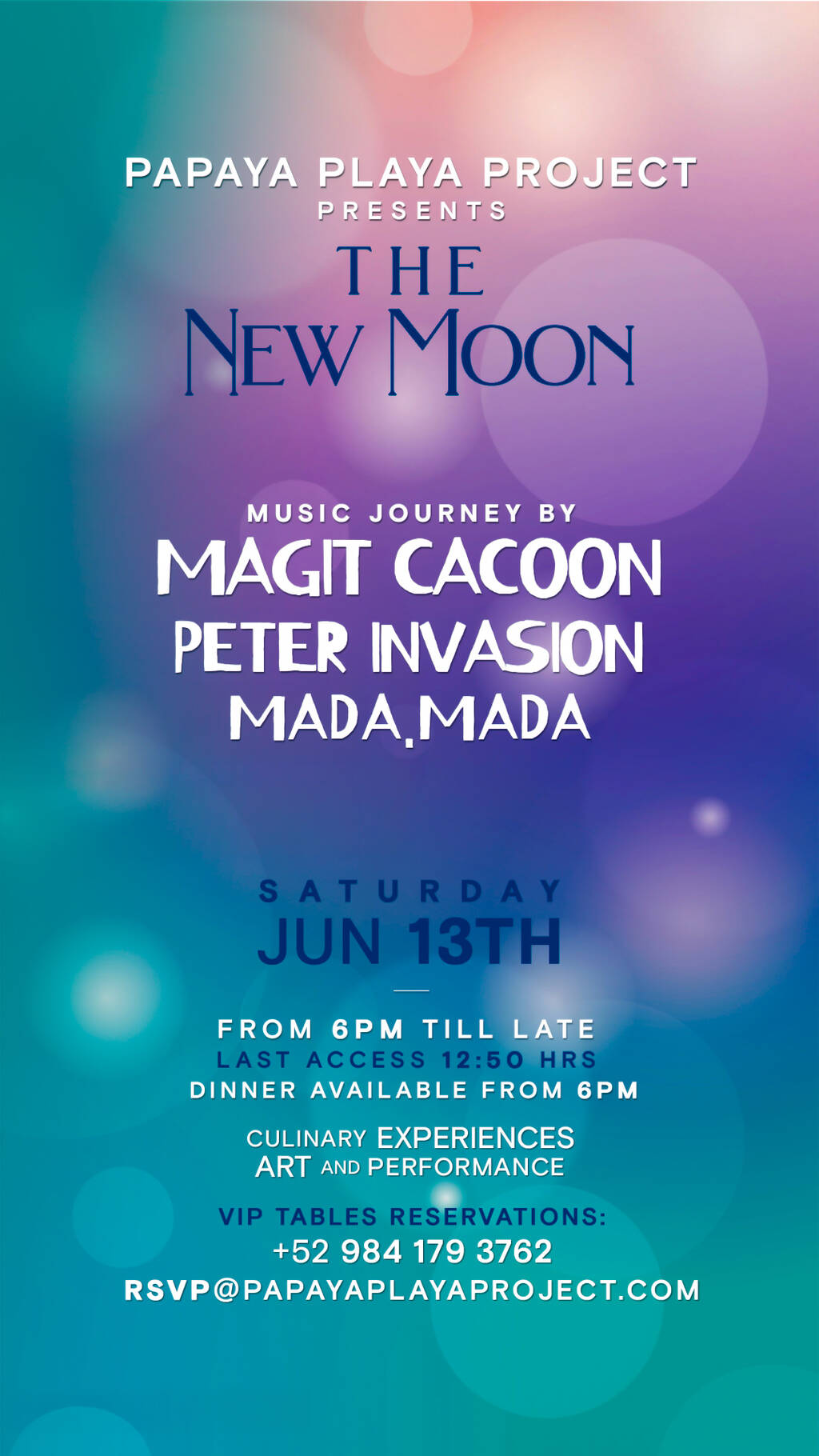 &bull; PAPAYA PLAYA PROJECT &bull; THE NEW MOON &bull;