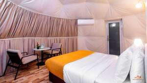 Dome Tent&ndash;Sunset View at Bait Al Qamar, Abu Dhabi (Half Board | Shared Transfers & Camp Activities)