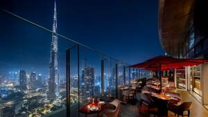 Set Menu Dinner at C&Eacute; LA VI with selected beverages and Burj Khalifa views