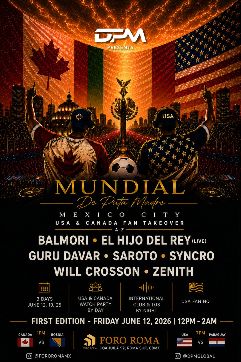 DPM Mundial De Puta Madre - Mexico City Watch Party USA & Canada