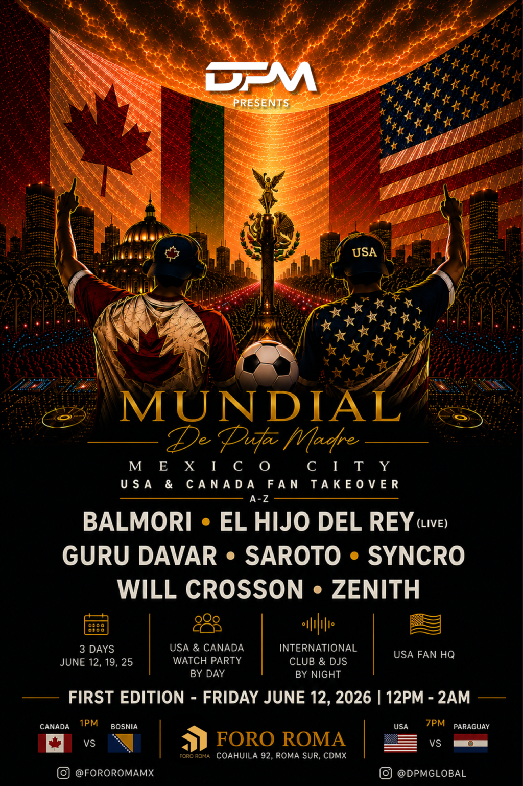 DPM Mundial De Puta Madre - Mexico City Watch Party USA & Canada