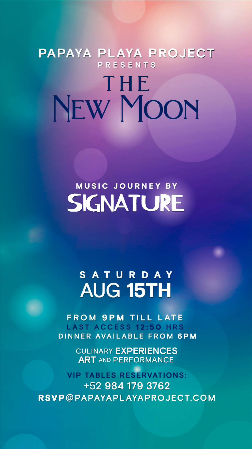 PAPAYA PLAYA PROJECT &bull; Presents &bull; THE NEW MOON &bull;