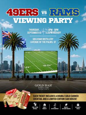 Gold Rush Tour: 49ers vs. Rams Viewing Party - Big Outdoor Screen