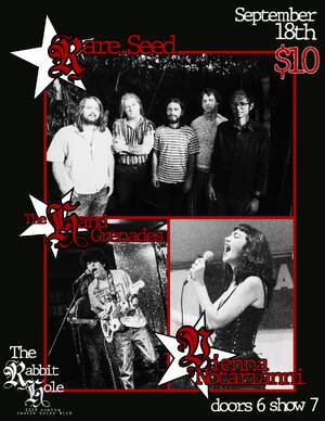 Rare Seed, The Hand Grenades & Vienna Notarianni