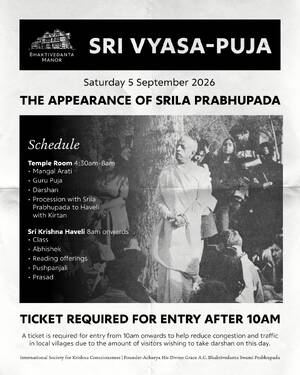 Srila Prabhupada Vyasa Puja Bhaktivedanta Manor Sat 5 Sept