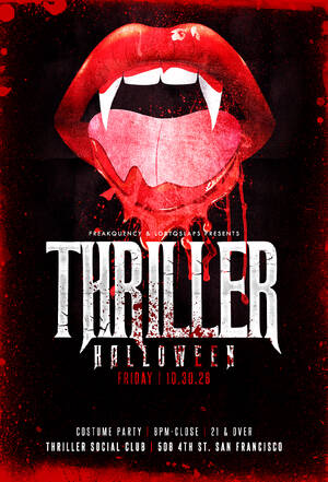 Thriller Halloween flyer