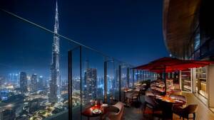 Set Menu Dinner at C&Eacute; LA VI with selected beverages and Burj Khalifa views