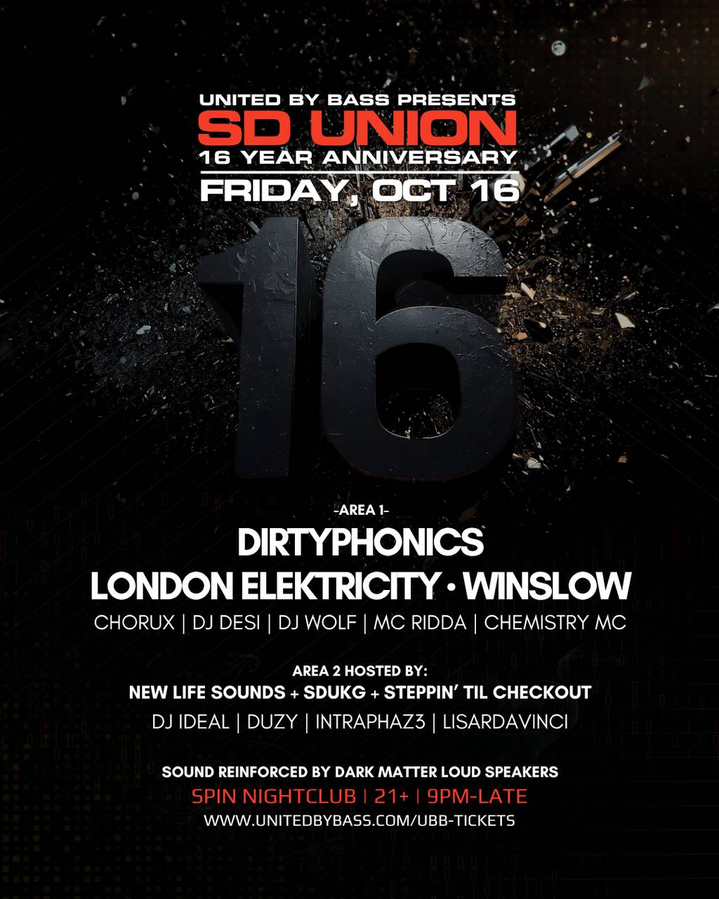 SD Union 16 Year Anniversary