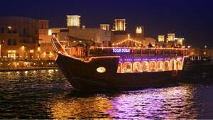 Dubai Creek Royal Dinner Cruise + Shared Transfers | Kids Go Free Until 30 Sep 2026