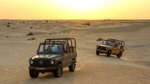 Heritage Evening Desert Safari Dubai | Shared | Al Marmoom Oasis | Vintage G-Class & Bedouin Dinner