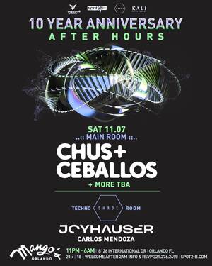 Festival Afterparty Saturday_Mangos CHUS & CEBALLOS  I  JOYHAUSER flyer