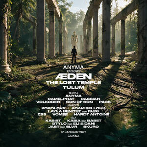 ANYMA presents &AElig;DEN THE LOST TEMPLE TULUM flyer