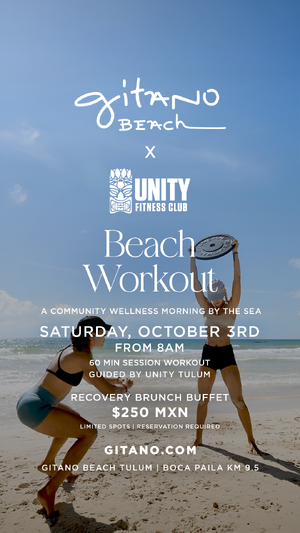 UNITY x GITANO BEACH &middot; BEACH WORKOUT flyer